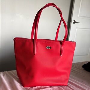 Lacoste Red Tote Bag